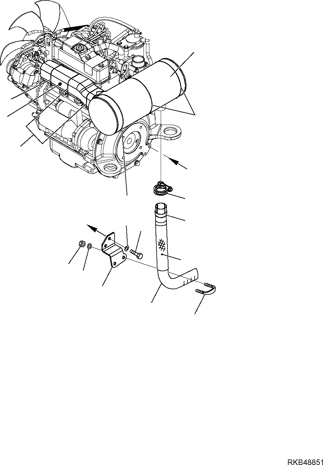 Схема запчастей Komatsu PC27MR-2 - ГЛУШИТЕЛЬ КОМПОНЕНТЫ ДВИГАТЕЛЯ И ЭЛЕКТРИКА