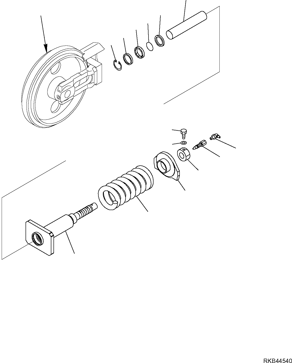 Схема запчастей Komatsu PC27MR-2 - ПРУЖИНА (ДЛЯ STEEL SHOE) НИЖН.CARRIAGE