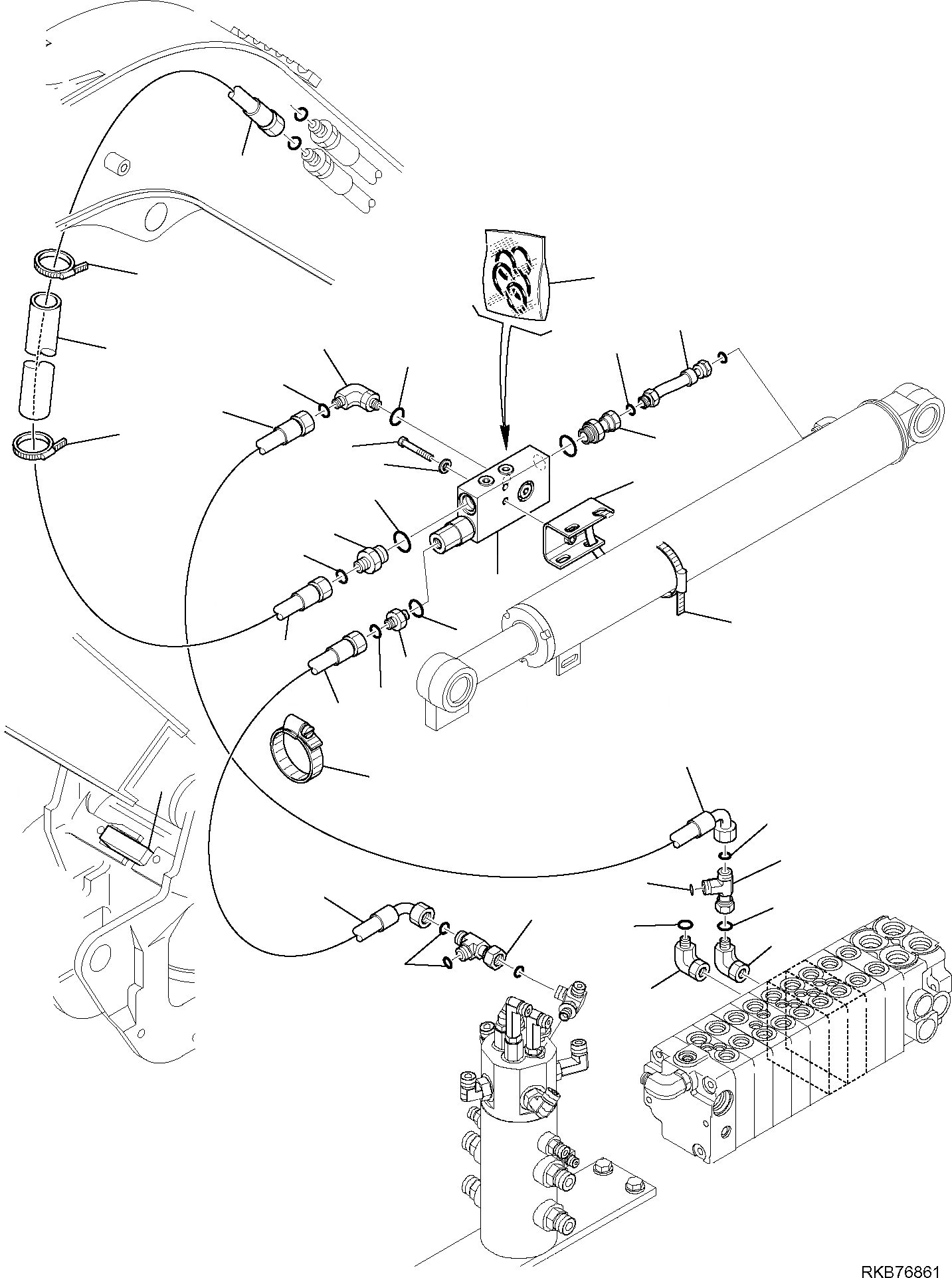 Схема запчастей Komatsu PC27MR-2 - ГИДРОЛИНИЯ (ГИДРОЛИНИЯ СТРЕЛЫ) (КЛАПАН БЕЗОПАСНОСТИ) (БЕЗ ДАТЧИКАS) РАБОЧЕЕ ОБОРУДОВАНИЕ ГИДРАВЛИКА