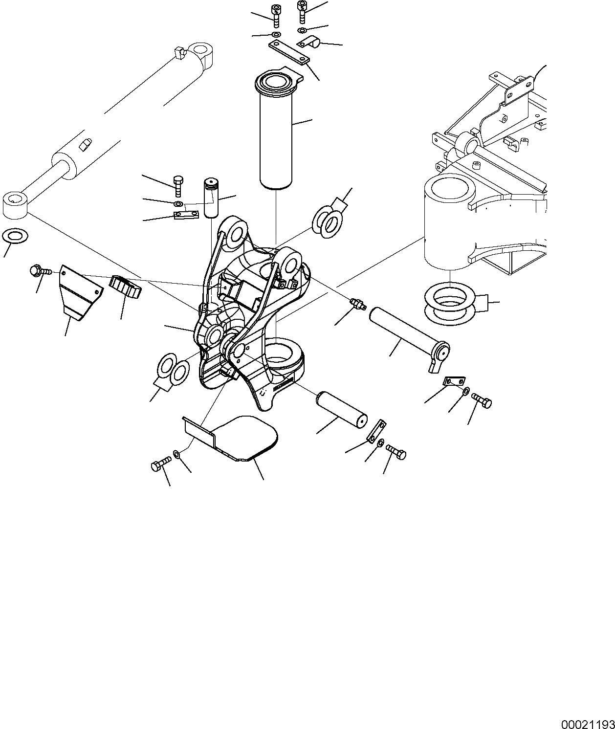 Схема запчастей Komatsu PC27MR-2 - ПОВОРОТН. БЛОК РАБОЧЕЕ ОБОРУДОВАНИЕ