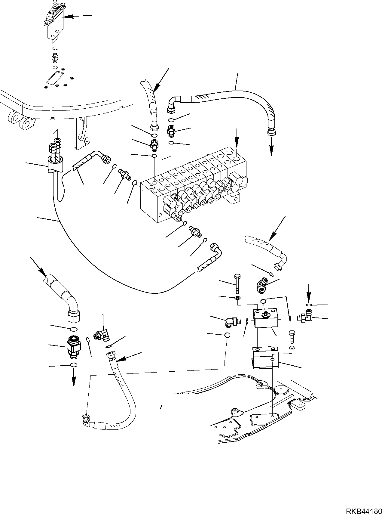Схема запчастей Komatsu PC27MR-2 - ГИДРОЛИНИЯ (НАВЕСНОЕ ОБОРУД-Е) (/7) РАБОЧЕЕ ОБОРУДОВАНИЕ