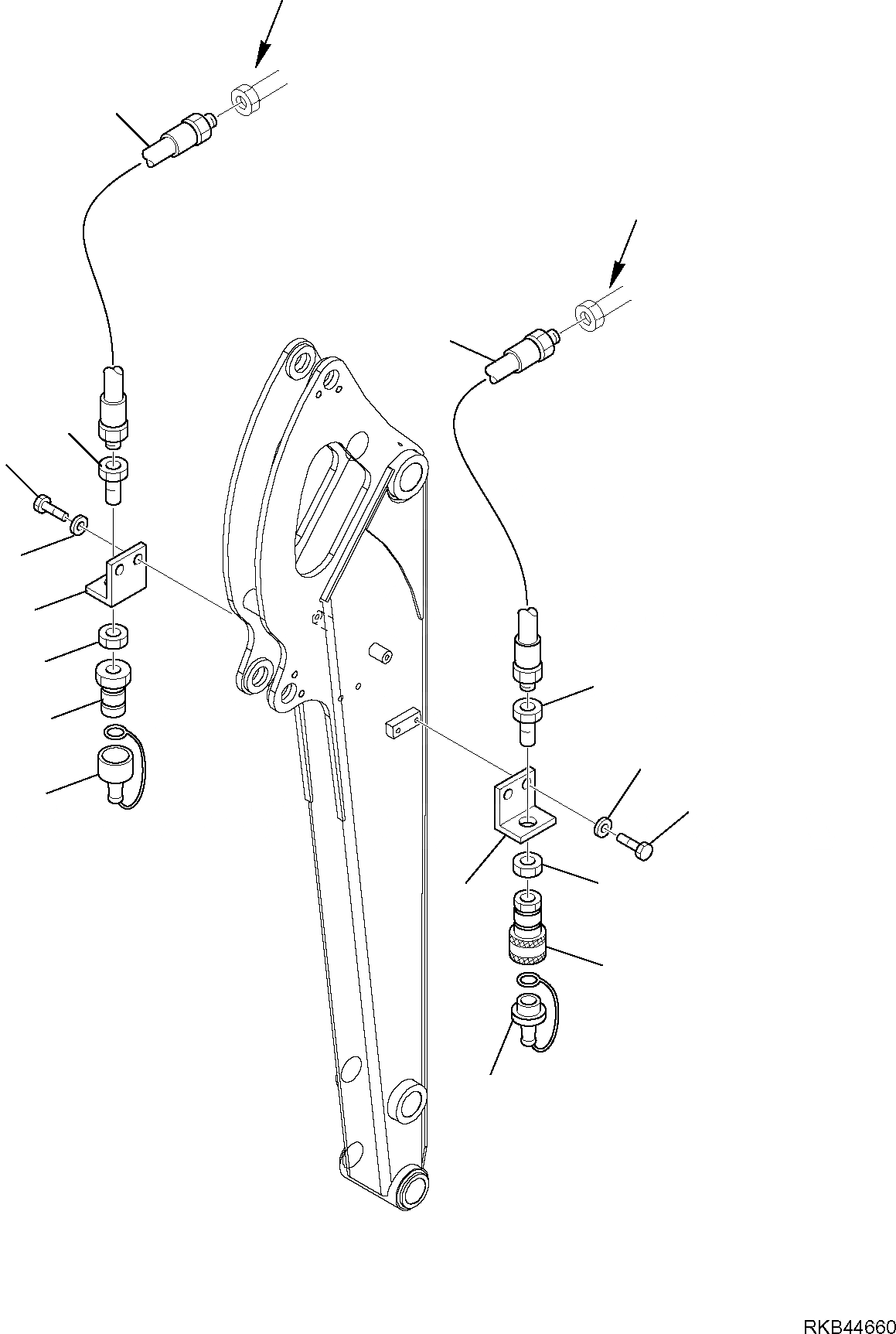 Схема запчастей Komatsu PC27MR-2 - ГИДРОЛИНИЯ (НАВЕСНОЕ ОБОРУД-Е) (ДЛЯ УДЛИНН. РУКОЯТИ) (7/7) РАБОЧЕЕ ОБОРУДОВАНИЕ