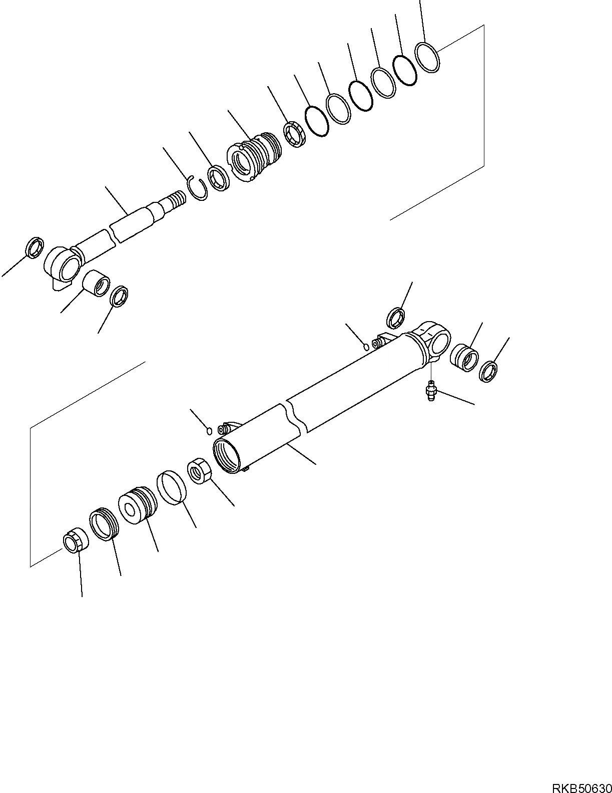 Схема запчастей Komatsu PC27MR-2 - ЦИЛИНДР СТРЕЛЫ РАБОЧЕЕ ОБОРУДОВАНИЕ