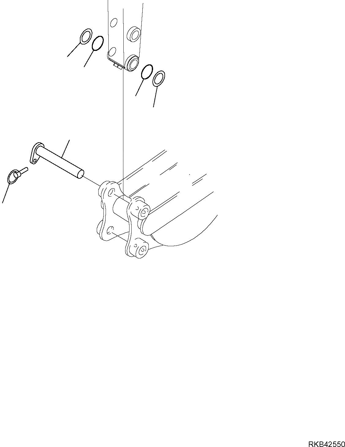 Схема запчастей Komatsu PC27MR-2 - ПАЛЕЦ КОВША РАБОЧЕЕ ОБОРУДОВАНИЕ