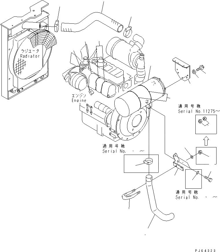 Схема запчастей Komatsu PC27MRX-1 - КОМПОНЕНТЫ ДВИГАТЕЛЯ КОМПОНЕНТЫ ДВИГАТЕЛЯ