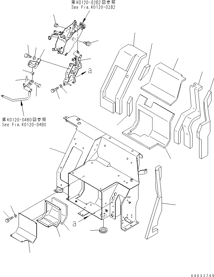 Схема запчастей Komatsu PC27MRX-1 - ОСНОВАНИЕ КРЕСЛА (ОСНОВН. КОРПУС И ЛЕВ. СТОЙКА КОРПУС) (ДЛЯ КАБИНЫ) (ДЛЯ СЕВ. АМЕРИКИ) КАБИНА ОПЕРАТОРА И СИСТЕМА УПРАВЛЕНИЯ