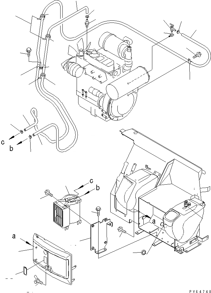 Схема запчастей Komatsu PC27MRX-1 - ОБОГРЕВАТЕЛЬ. (ДЛЯ КАБИНЫ) КАБИНА ОПЕРАТОРА И СИСТЕМА УПРАВЛЕНИЯ