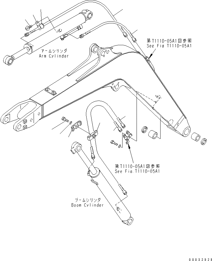 Схема запчастей Komatsu PC27MRX-1 - СТРЕЛА (ЦИЛИНДР СТРЕЛЫAND ЦИЛИНДР РУКОЯТИШЛАНГИ) (ДЛЯ СЕВ. АМЕРИКИ) РАБОЧЕЕ ОБОРУДОВАНИЕ