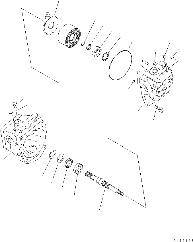 Схема запчастей Komatsu PC27MRX-1 - ОСНОВН. НАСОС (/)(№-9) ОСНОВН. КОМПОНЕНТЫ И РЕМКОМПЛЕКТЫ