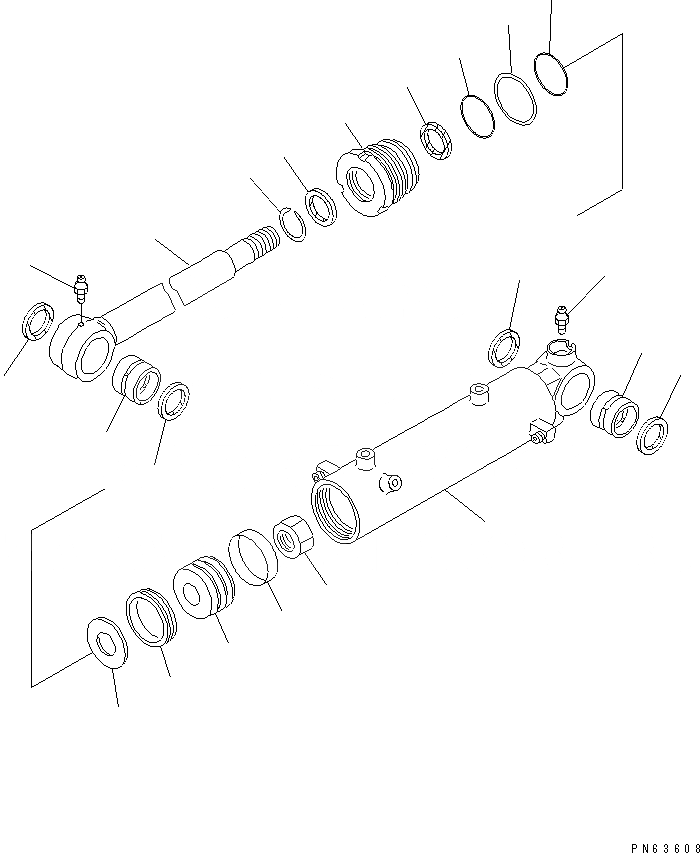 Схема запчастей Komatsu PC27R-8 - ЦИЛИНДР ПОДЪЕМА ОТВАЛА ОСНОВН. КОМПОНЕНТЫ И РЕМКОМПЛЕКТЫ