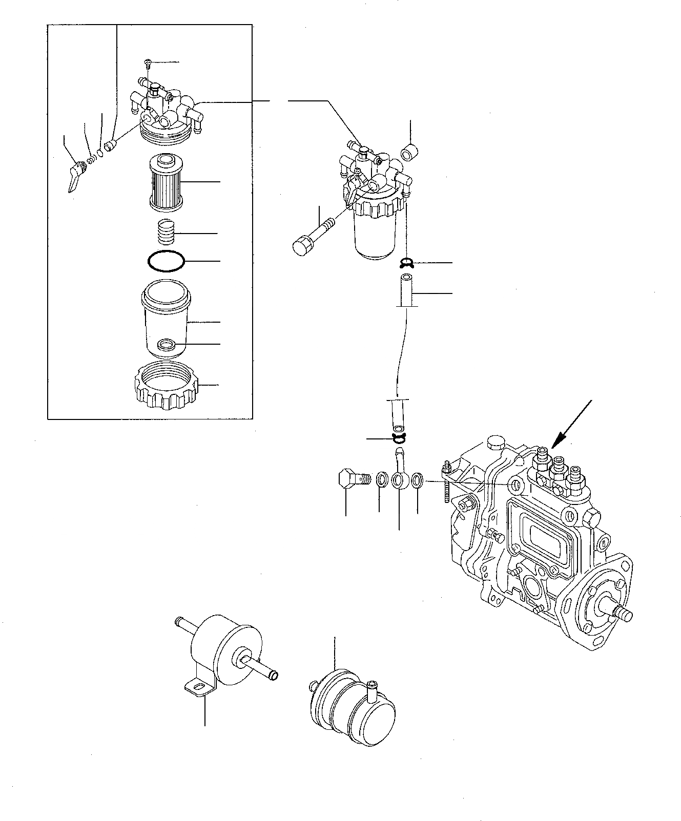 Схема запчастей Komatsu PC27R-8 - ТОПЛИВН. ЛИНИЯ ДВИГАТЕЛЬ