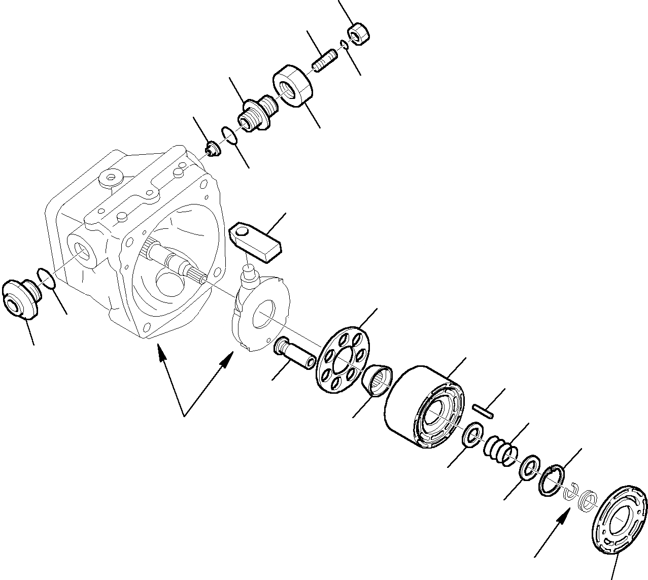 Схема запчастей Komatsu PC27R-8 - ГИДР. НАСОС. (/) УПРАВЛ-Е РАБОЧИМ ОБОРУДОВАНИЕМ
