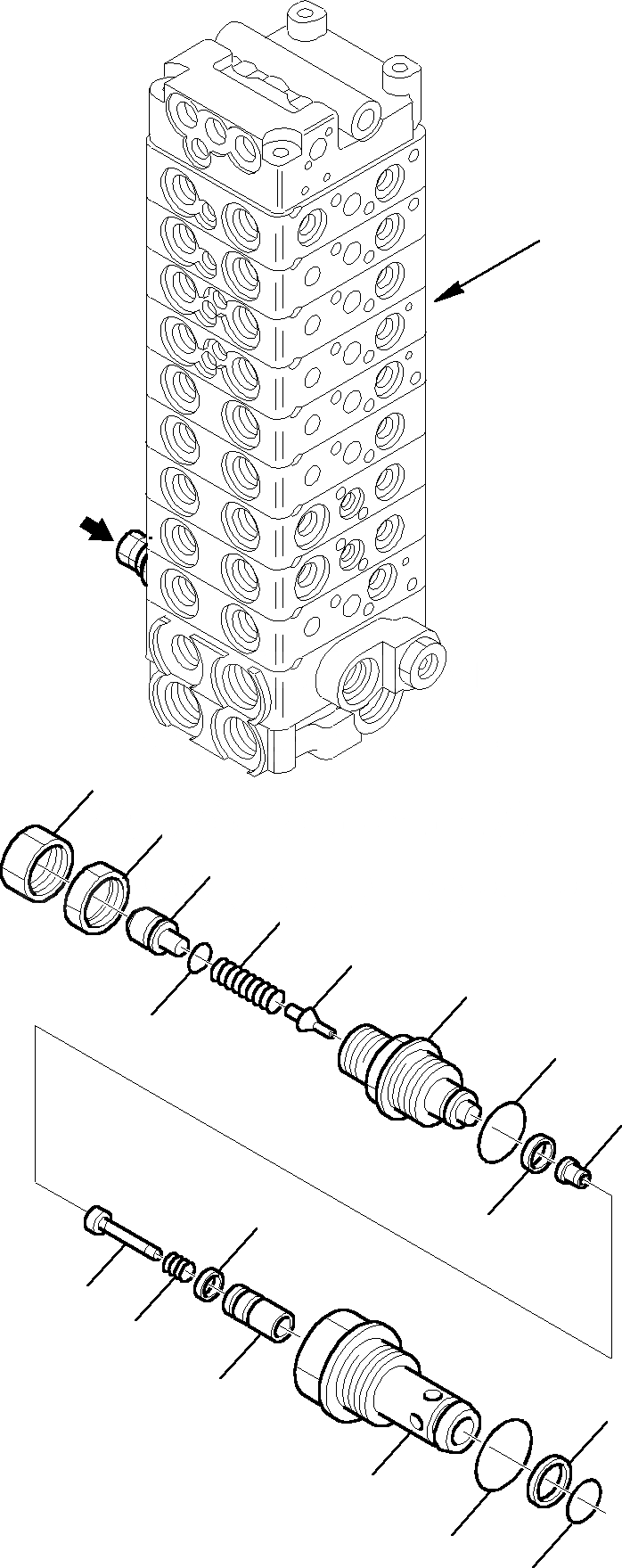 Схема запчастей Komatsu PC27R-8 - УПРАВЛЯЮЩ. КЛАПАН (8/) УПРАВЛ-Е РАБОЧИМ ОБОРУДОВАНИЕМ