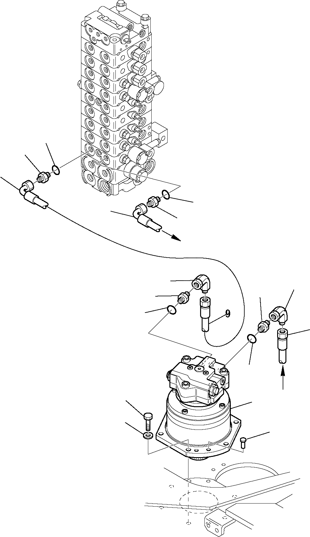 Схема запчастей Komatsu PC27R-8 - ГИДРОЛИНИЯ (ЦИЛИНДР ПОВОРОТА СТРЕЛЫ ЛИНИЯ) УПРАВЛ-Е РАБОЧИМ ОБОРУДОВАНИЕМ