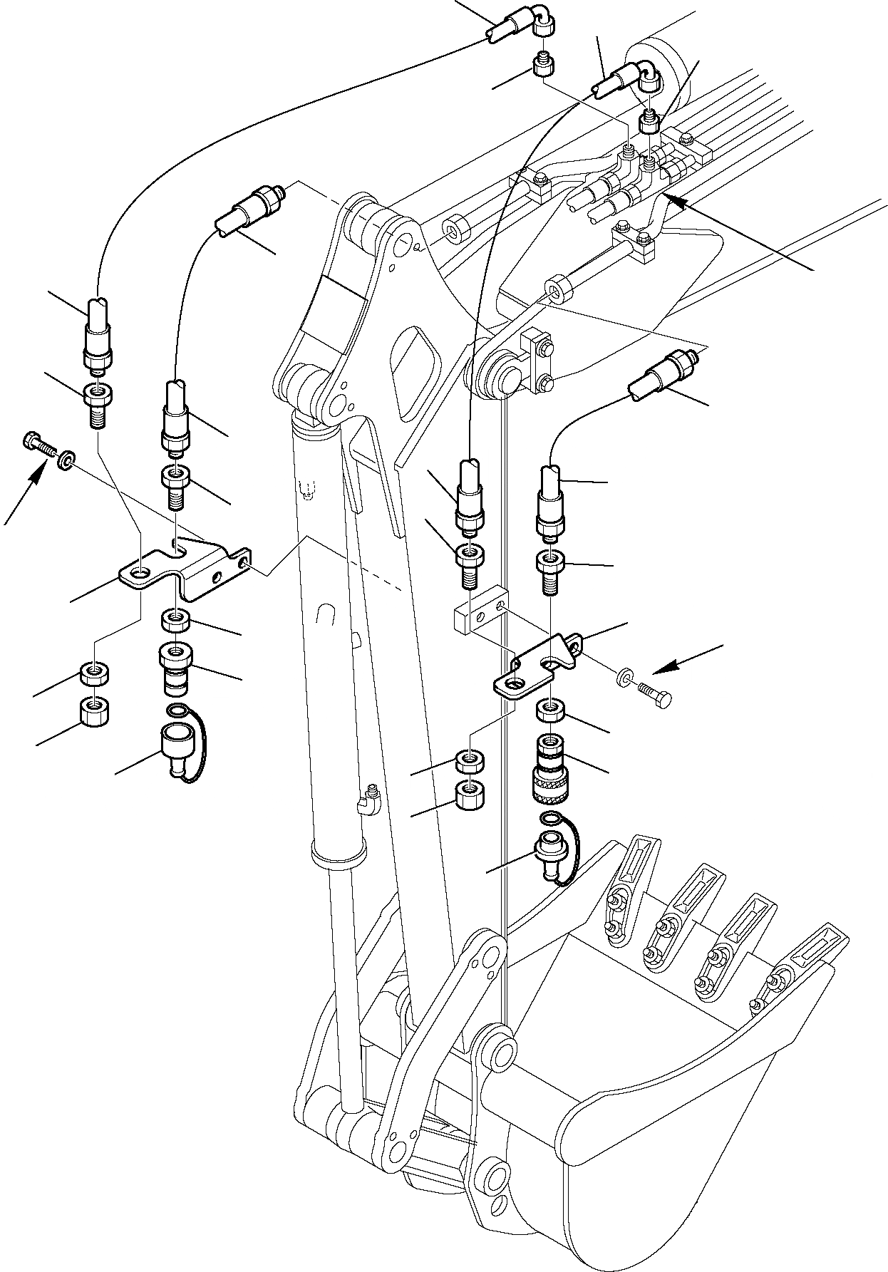 Схема запчастей Komatsu PC27R-8 - ГИДРОЛИНИЯ (ЦИЛИНДР КОВША) (/) РАБОЧЕЕ ОБОРУДОВАНИЕ