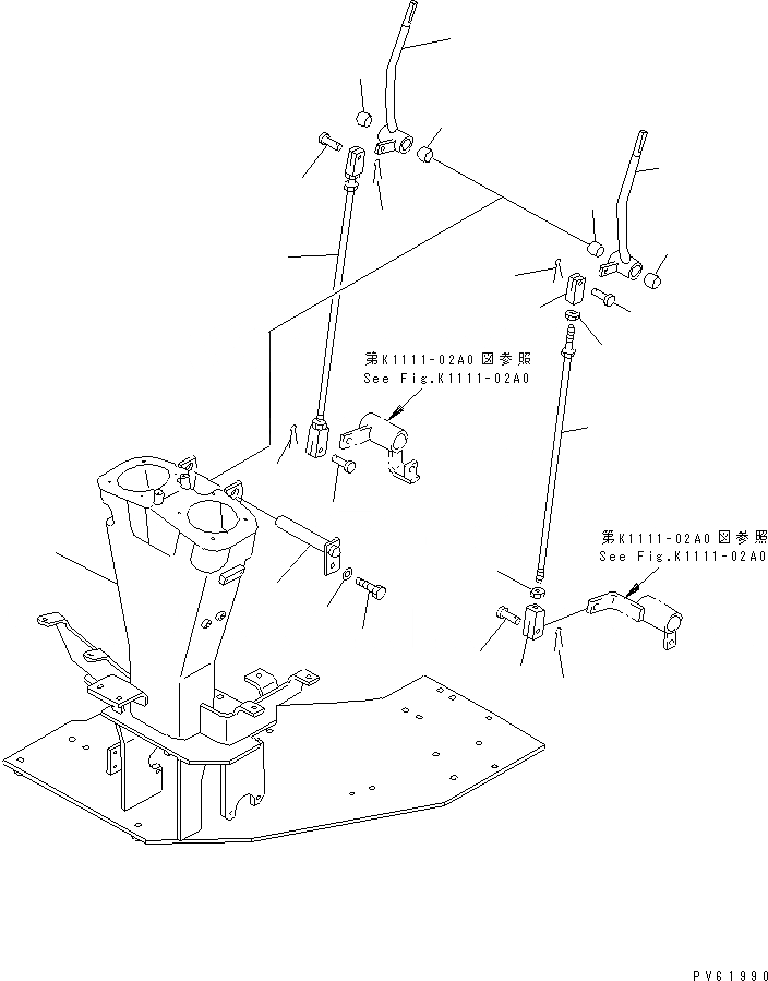 Схема запчастей Komatsu PC28UD-2 - ОСНОВН. УПРАВЛ-Е (ХОД) (/) КАБИНА ОПЕРАТОРА И СИСТЕМА УПРАВЛЕНИЯ