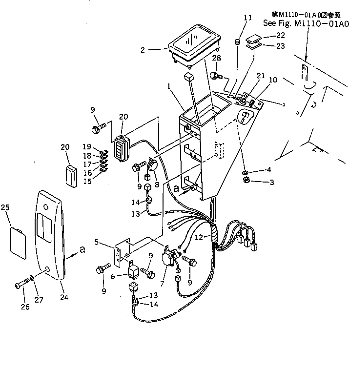 Схема запчастей Komatsu PC28UG-2 - ПАНЕЛЬ МОНИТОРА И ЭЛЕКТРОПРОВОДКА КАБИНА ОПЕРАТОРА И СИСТЕМА УПРАВЛЕНИЯ
