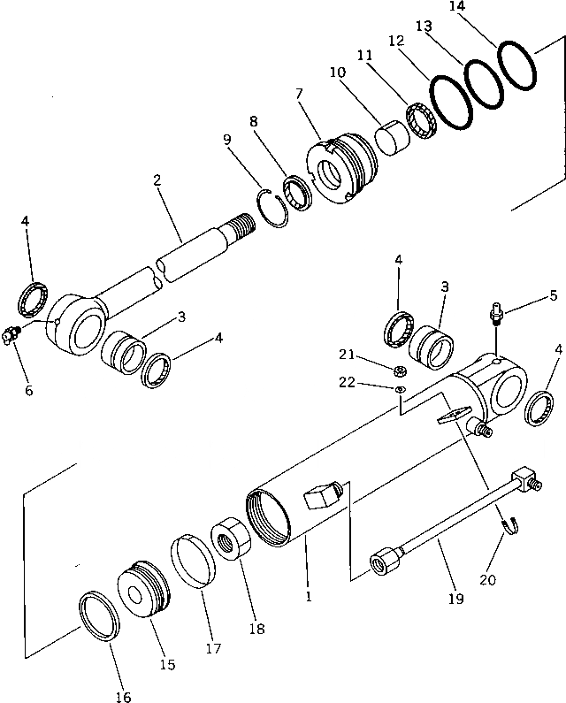 Схема запчастей Komatsu PC28UU-1 - OFFSET ЦИЛИНДР РАБОЧЕЕ ОБОРУДОВАНИЕ