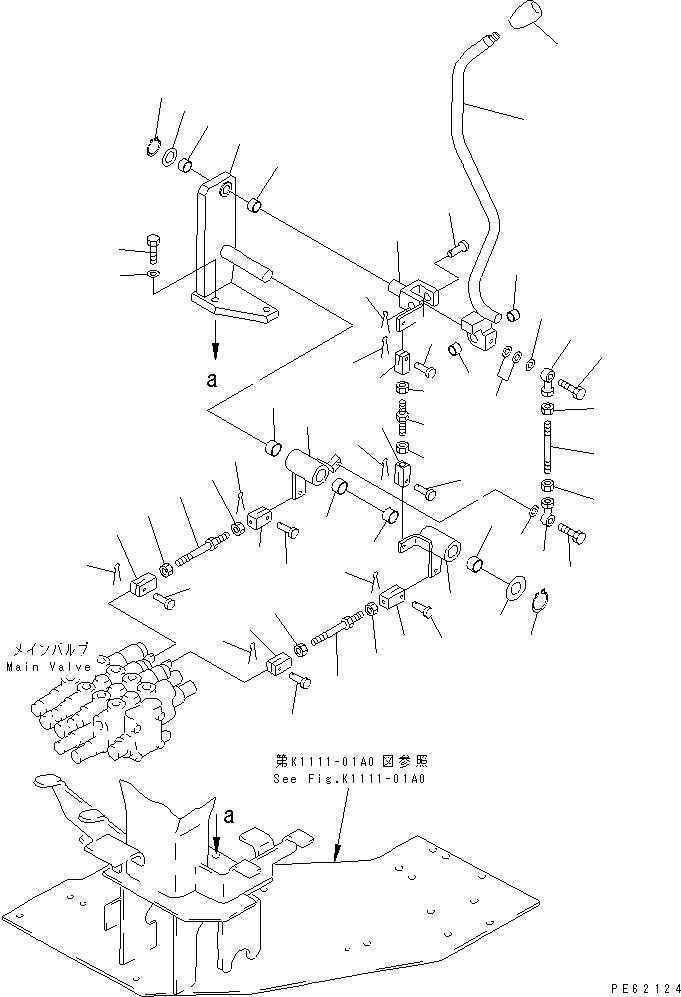 Схема запчастей Komatsu PC28UU-2 - РЫЧАГ УПРАВЛЕНИЯ ОТВАЛОМ И МЕХАНИЗМ (ДЛЯ НАКЛОНЯЕМ. МЕХАНИЧ. ANGLE) КАБИНА ОПЕРАТОРА И СИСТЕМА УПРАВЛЕНИЯ