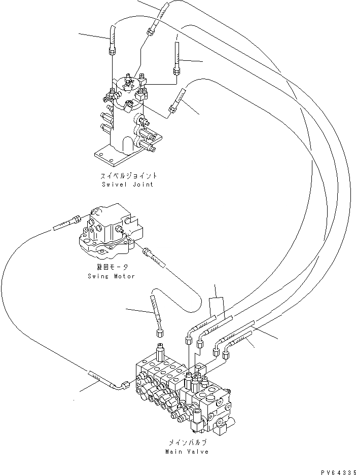 Схема запчастей Komatsu PC28UU-3 - ЛИНИЯ АКТУАТОРА (/) (ОСНОВН. КЛАПАН ЛИНИЯ) (/) ГИДРАВЛИКА