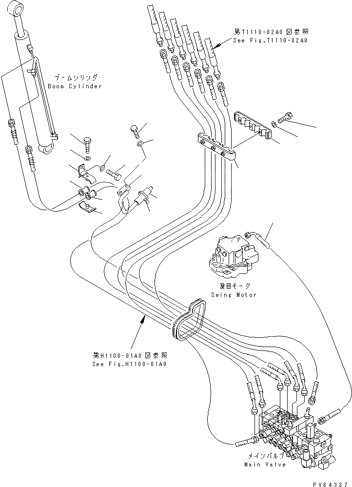 Схема запчастей Komatsu PC28UU-3 - ЛИНИЯ АКТУАТОРА (/) (ЭЛЕМЕНТЫ КРЕПЛЕНИЯ) ГИДРАВЛИКА