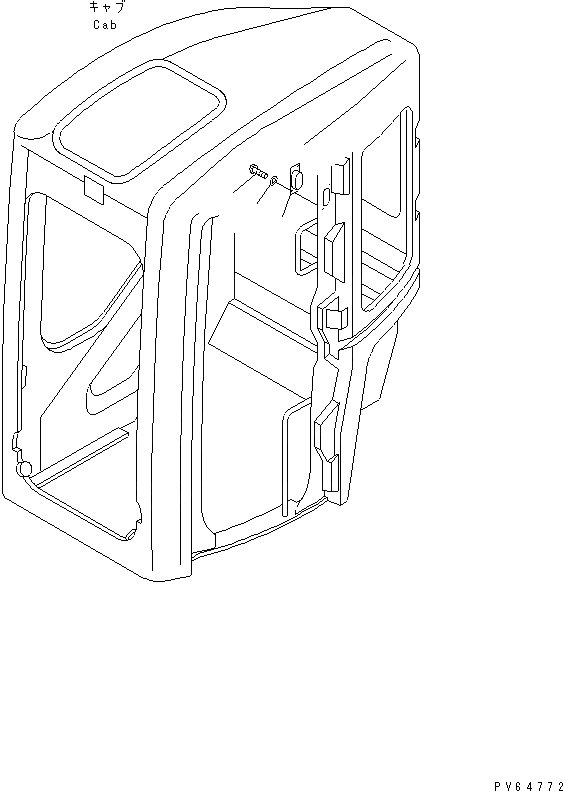 Схема запчастей Komatsu PC28UU-3 - КАБИНА (/) (ОСВЕЩЕНИЕ) КАБИНА ОПЕРАТОРА И СИСТЕМА УПРАВЛЕНИЯ