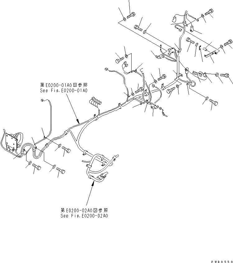 Схема запчастей Komatsu PC290LC-6K - ЭЛЕКТРОПРОВОДКА (/) ЭЛЕКТРИКА