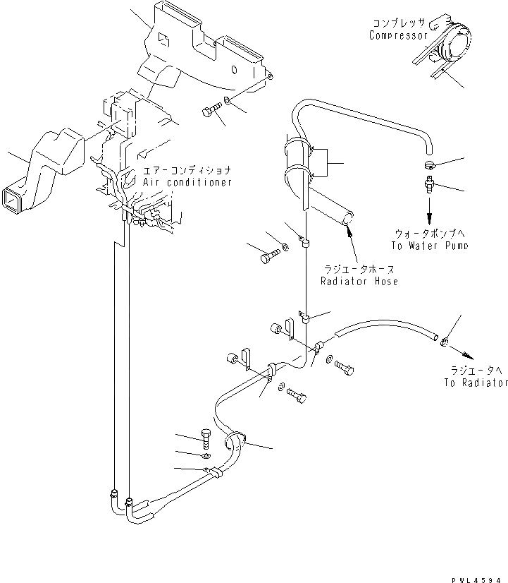 Схема запчастей Komatsu PC290LC-6K - КОНДИЦ. ВОЗДУХА (V-РЕМЕНЬ И ВОЗДУХОВОД)(№K-) КАБИНА ОПЕРАТОРА И СИСТЕМА УПРАВЛЕНИЯ