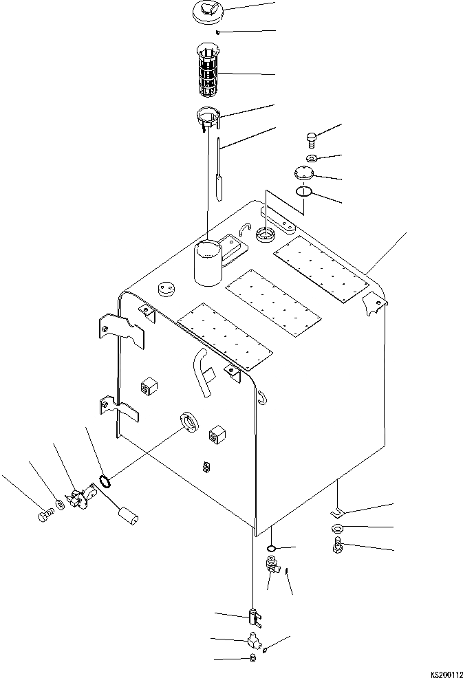 Схема запчастей Komatsu PC290LC-8K - ТОПЛИВН. БАК., ДЛЯ MACHINE С REFILL НАСОС (№K7-K99) D ТОПЛИВН. БАК. AND КОМПОНЕНТЫ