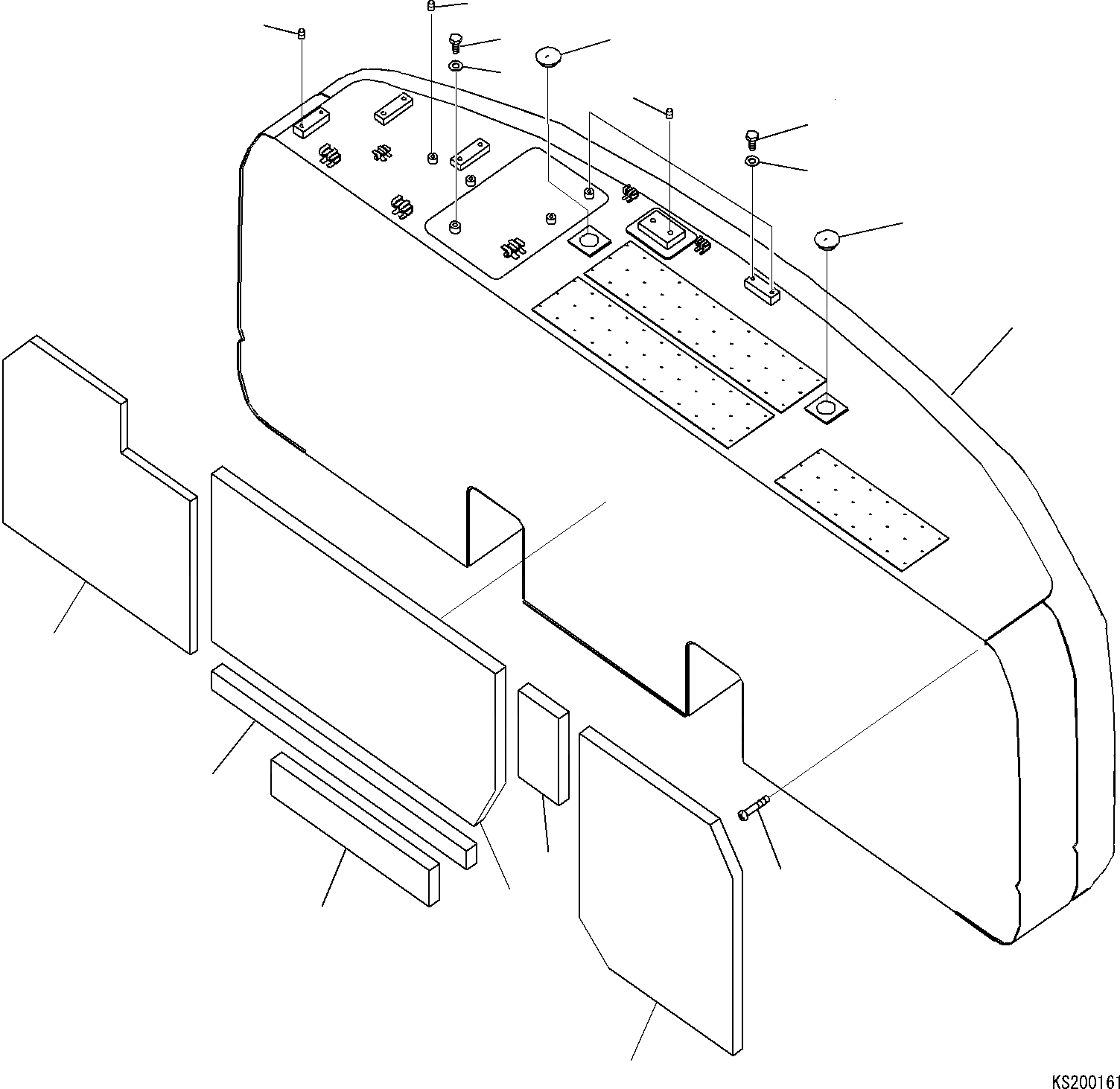 Схема запчастей Komatsu PC290LC-8K - ПРОТИВОВЕС (№K-K7) M ЧАСТИ КОРПУСАS И КРЫШКИ