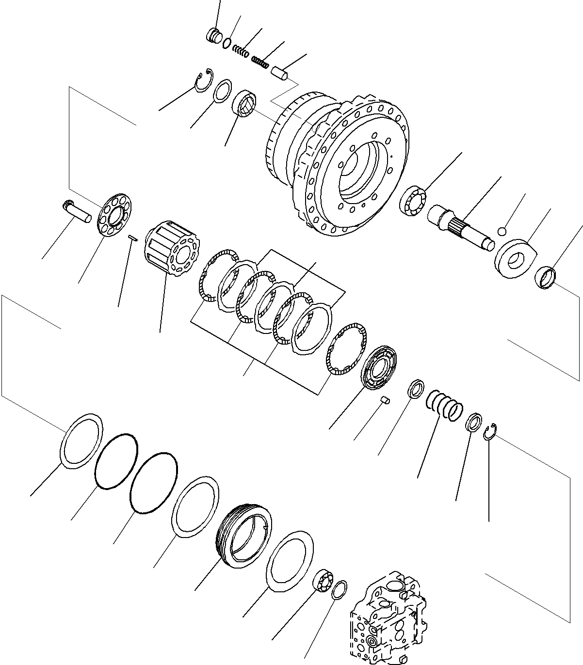 Схема запчастей Komatsu PC290LC-8K - МОТОР ХОДА И КОНЕЧНАЯ ПЕРЕДАЧА (/)  ХОД СИСТЕМА И ITS КОМПОНЕНТЫ