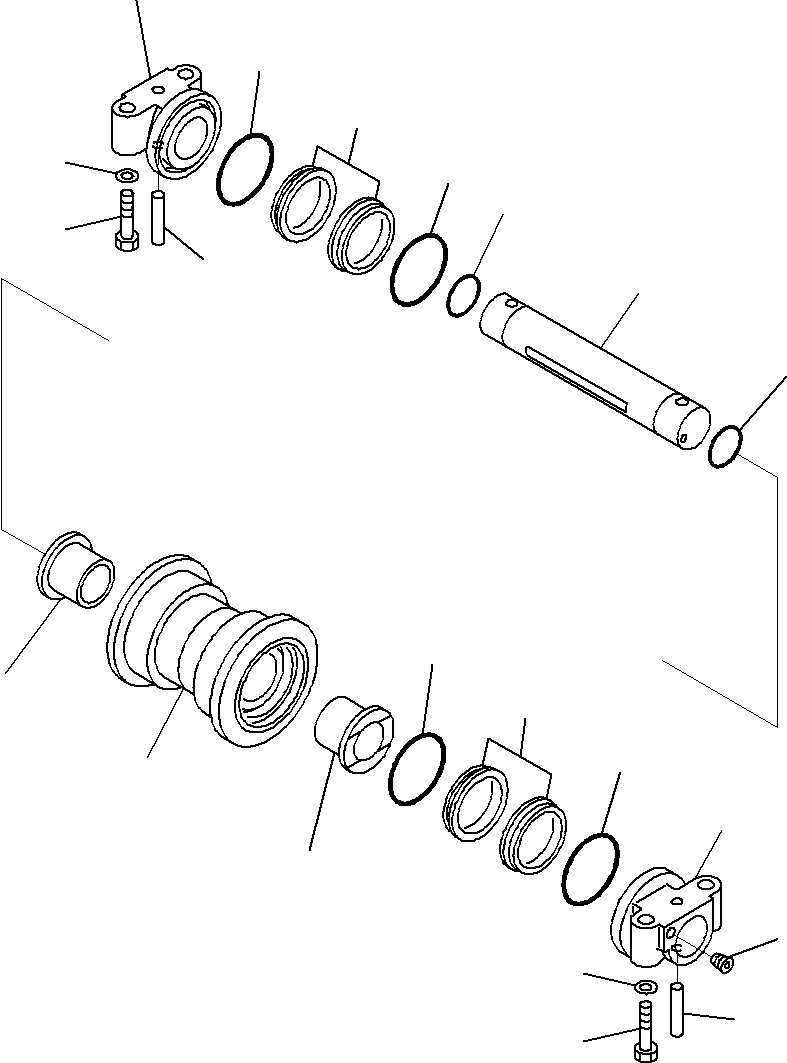 Схема запчастей Komatsu PC290LC-8K - ОПОРНЫЙ КАТОК R НИЖН.CARRIAGE