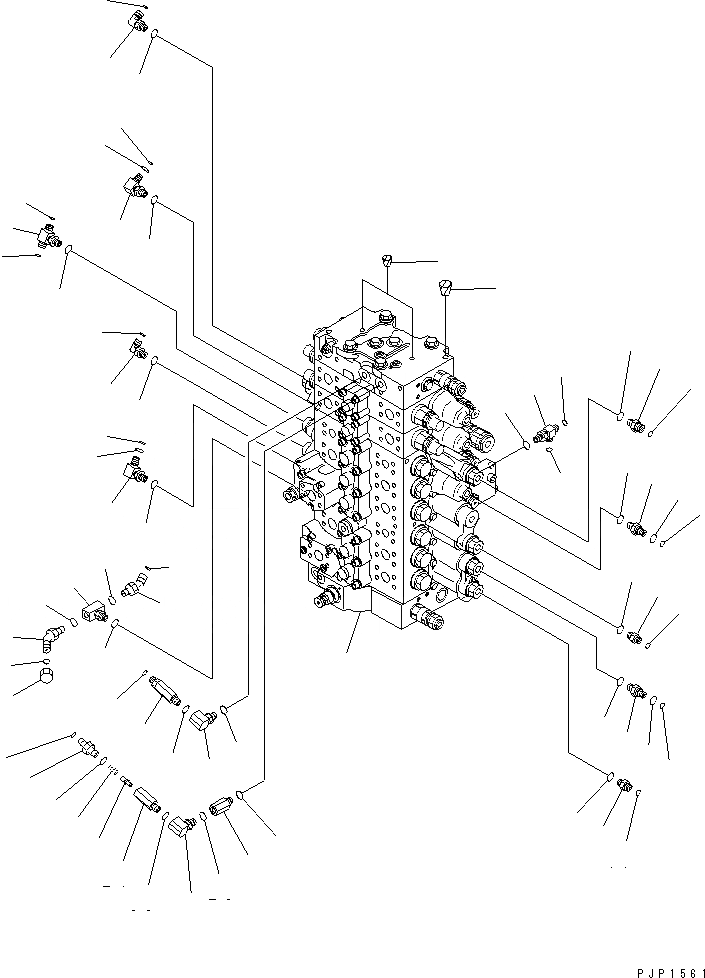 Схема запчастей Komatsu PC290LC-7K - ОСНОВН. КЛАПАН (СОЕДИНИТЕЛЬН. ЧАСТИ) (/) ( ATT) ГИДРАВЛИКА