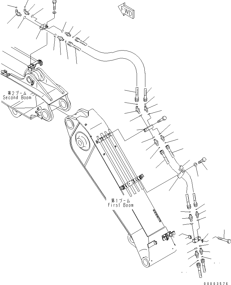 Схема запчастей Komatsu PC290LC-7K - КЛАПАН ПЕРЕГРУЗКИ СТРЕЛЫ (СТРЕЛА И РУКОЯТЬ) (ЦИЛИНДР РУКОЯТИ ) (/) (ДЛЯ 2-СЕКЦИОНН. СТРЕЛЫ) ГИДРАВЛИКА