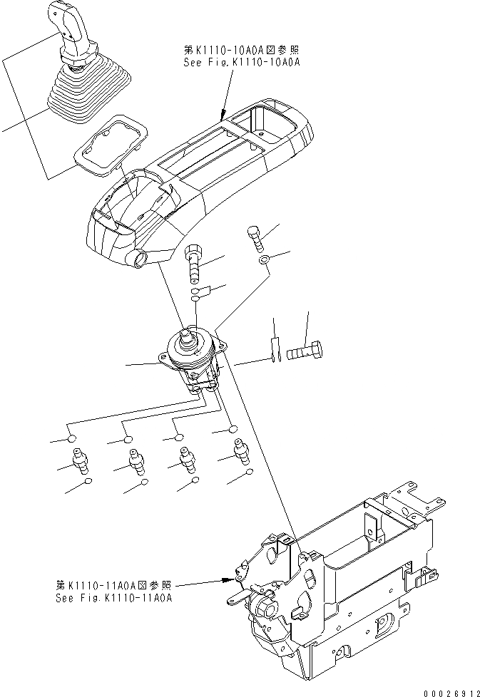 Схема запчастей Komatsu PC290LC-7K - ОСНОВН. КОНСТРУКЦИЯ (РЫЧАГ И КЛАПАН) (ЛЕВ.)(№K9-) КАБИНА ОПЕРАТОРА И СИСТЕМА УПРАВЛЕНИЯ