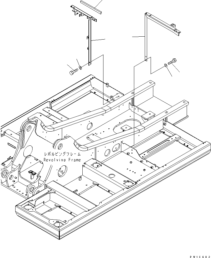 Схема запчастей Komatsu PC290LC-7K - РАМА (КАБИНА) ЧАСТИ КОРПУСА