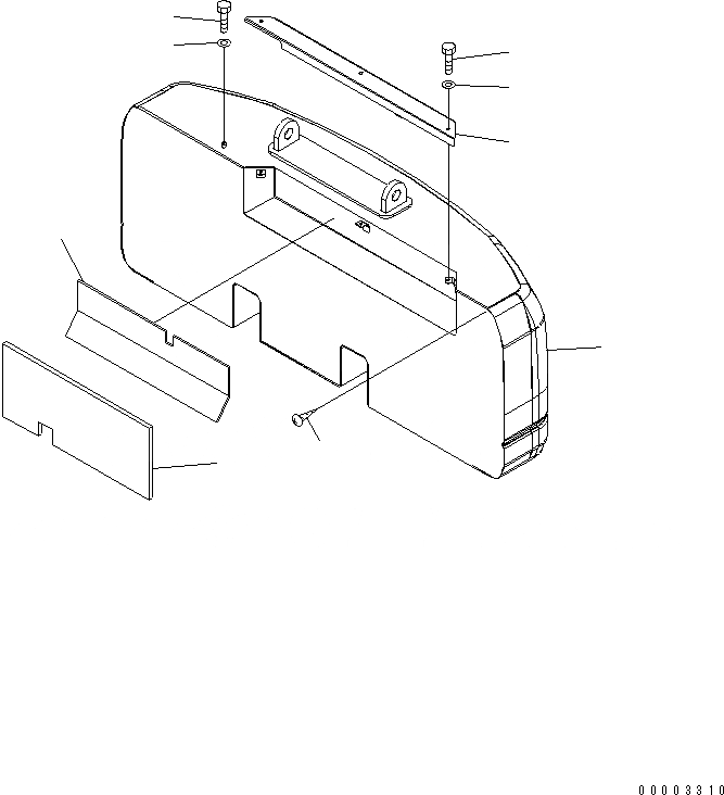 Схема запчастей Komatsu PC290LC-7K - ПРОТИВОВЕС ЧАСТИ КОРПУСА