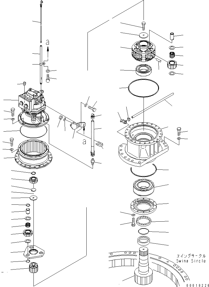 Схема запчастей Komatsu PC290LC-7K - МЕХАНИЗМ ПОВОРОТА(№K-) ПОВОРОТН. КРУГ И КОМПОНЕНТЫ