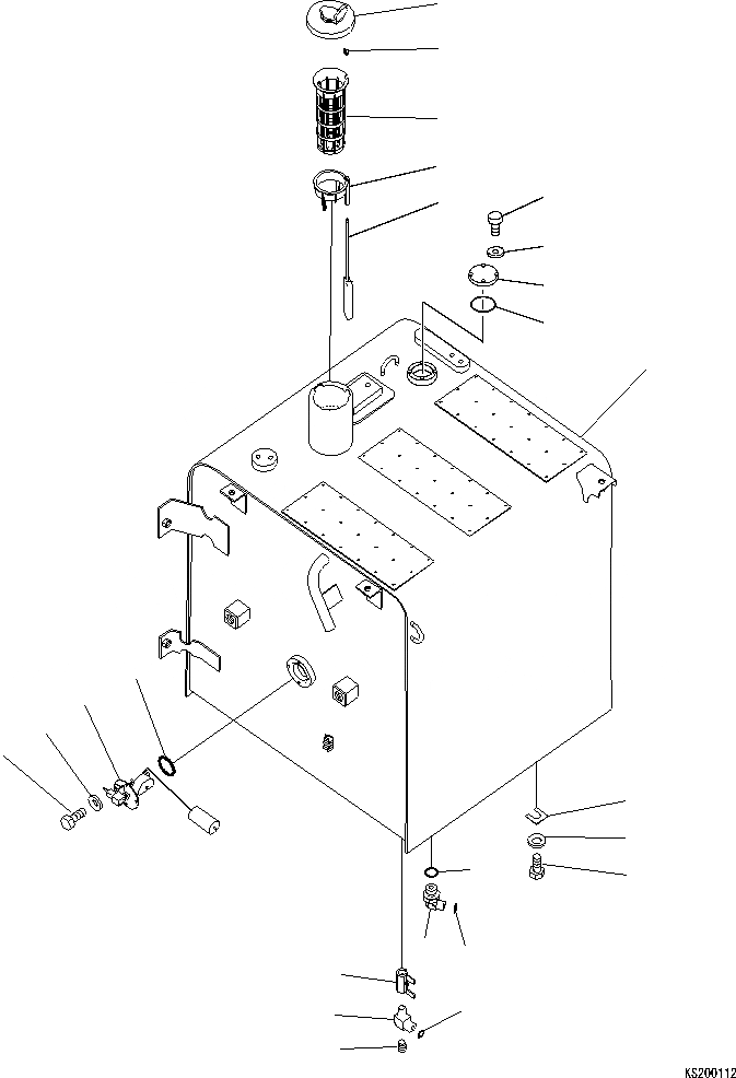 Схема запчастей Komatsu PC290NLC-8K - ТОПЛИВН. БАК., ДЛЯ MACHINE С REFILL НАСОС (№K7-K99) D ТОПЛИВН. БАК. AND КОМПОНЕНТЫ