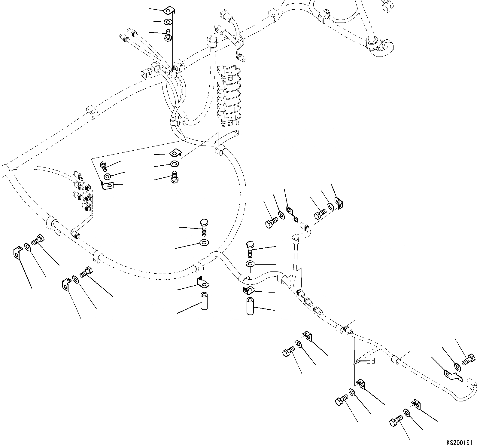 Схема запчастей Komatsu PC290NLC-8K - ЭЛЕКТРИЧ. ЭЛЕКТРОПРОВОДКА (/) E ЭЛЕКТРИКА