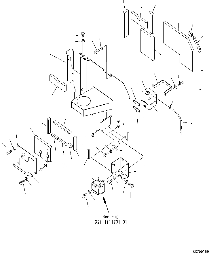 Схема запчастей Komatsu PC290NLC-8K - КАБИНА ПЕРЕГОРОДКА. (/) (РАЗРУШ. ЗДАНИЙ ОСНОВ.) M ЧАСТИ КОРПУСАS И КРЫШКИ
