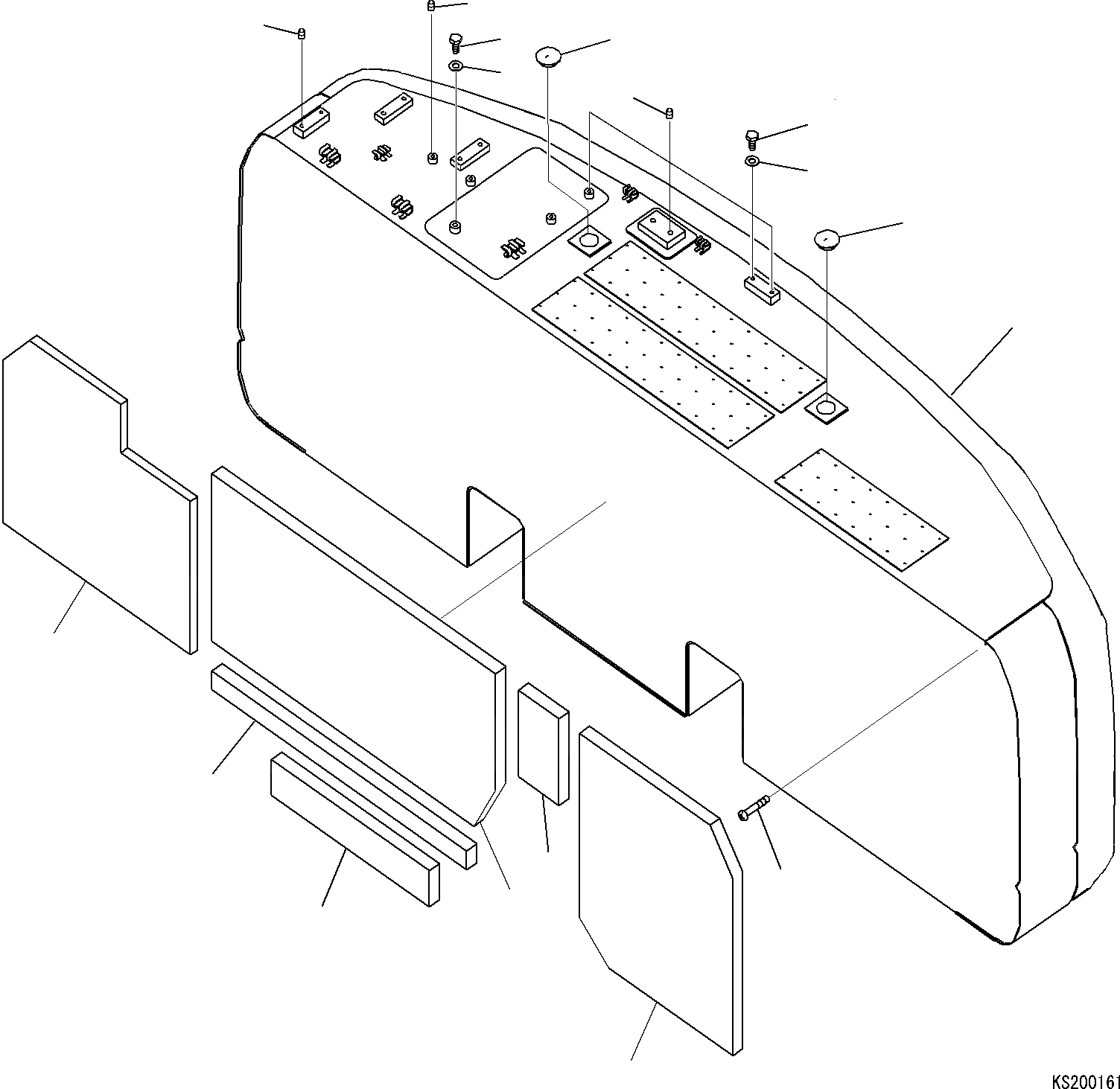 Схема запчастей Komatsu PC290NLC-8K - ПРОТИВОВЕС (№K-K7) M ЧАСТИ КОРПУСАS И КРЫШКИ