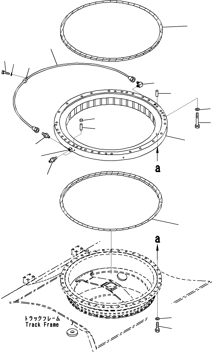 Схема запчастей Komatsu PC290NLC-8K - ПОВОРОТН. КРУГ N ПОВОРОТН. КРУГ И КОМПОНЕНТЫ