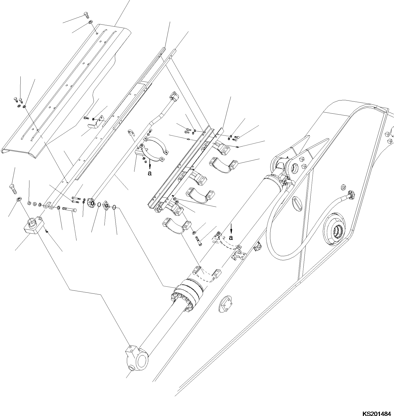 Схема запчастей Komatsu PC290NLC-8K - ЦИЛИНДР КОВША ЧАСТИ КОРПУСА (ДЛЯ .M РУКОЯТЬ) (LC DEMO) (№K77-) T РАБОЧЕЕ ОБОРУДОВАНИЕ
