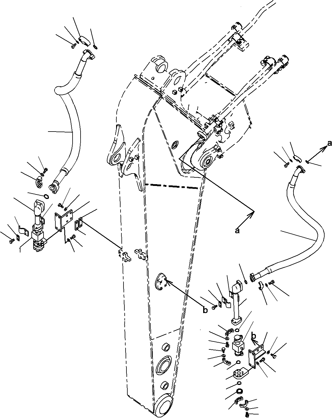 Схема запчастей Komatsu PC290NLC-8K - -АКТУАТОР ТРУБЫ (.M РУКОЯТЬ) (/) T РАБОЧЕЕ ОБОРУДОВАНИЕ