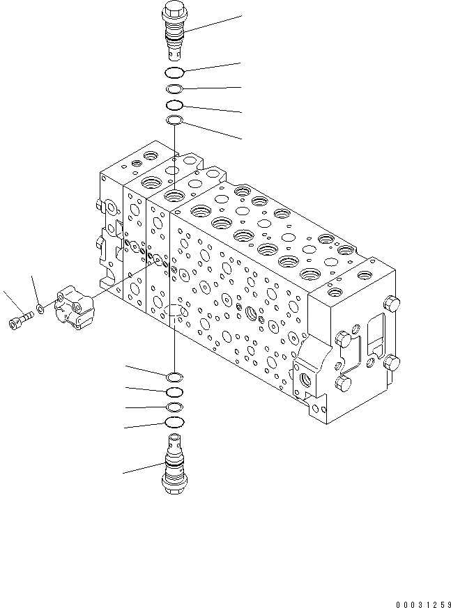 Схема запчастей Komatsu PC290NLC-7K - ОСНОВН. КЛАПАН (8-СЕКЦИОНН.) (7/) (ДЛЯ 2-СЕКЦИОНН. СТРЕЛЫ)(№K9-) ОСНОВН. КОМПОНЕНТЫ И РЕМКОМПЛЕКТЫ