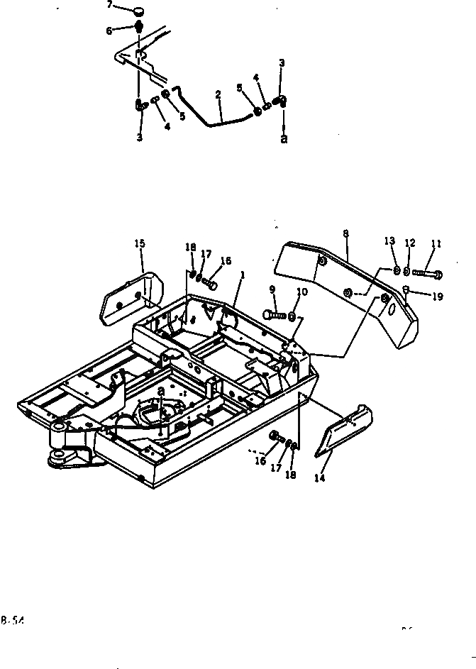 Схема запчастей Komatsu PC30-3 - ОСНОВНАЯ РАМА (СПЕЦ-Я TBG) ОПЦИОННЫЕ КОМПОНЕНТЫ
