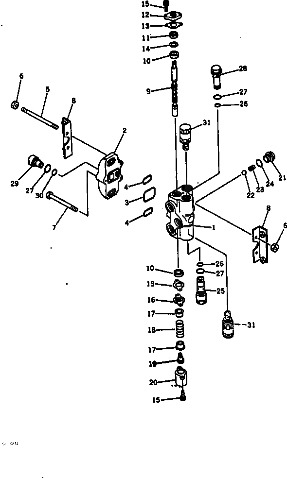 Схема запчастей Komatsu PC30-3 - УПРАВЛЯЮЩ. КЛАПАН (/) (ДЛЯ ПЕРЕДН. ОТВАЛ) (СПЕЦ-Я TBG) ОПЦИОННЫЕ КОМПОНЕНТЫ
