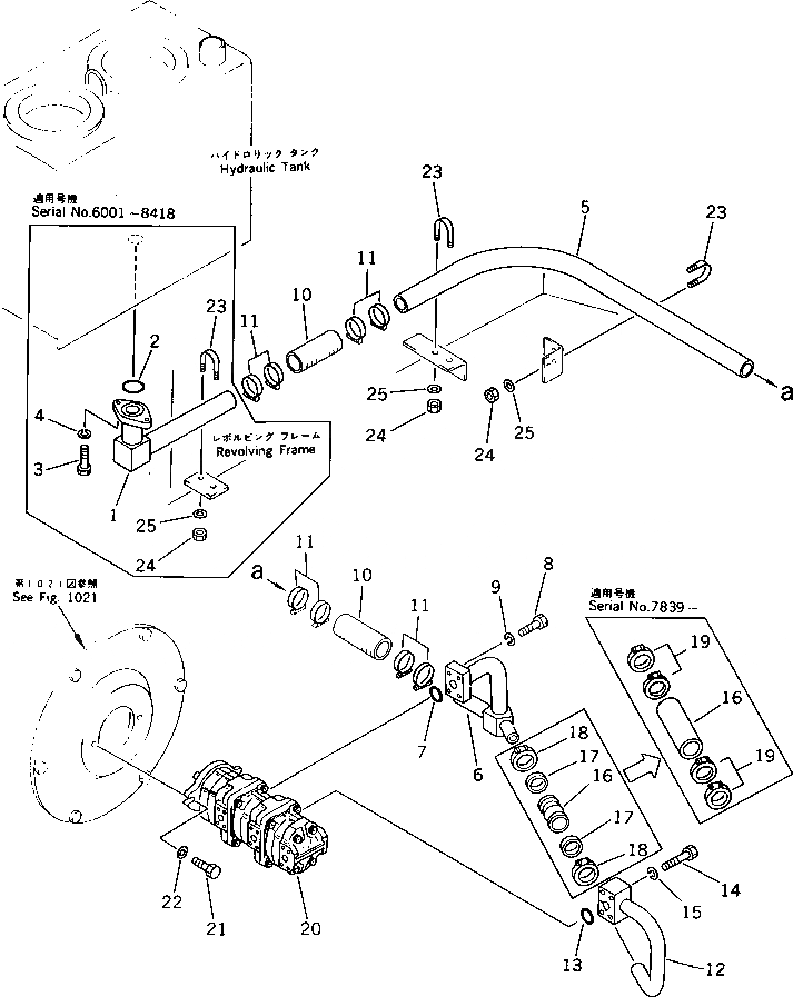 Схема запчастей Komatsu PC30-5 - ГИДРОЛИНИЯ (ИЗ БАКА В НАСОС) УПРАВЛ-Е РАБОЧИМ ОБОРУДОВАНИЕМ
