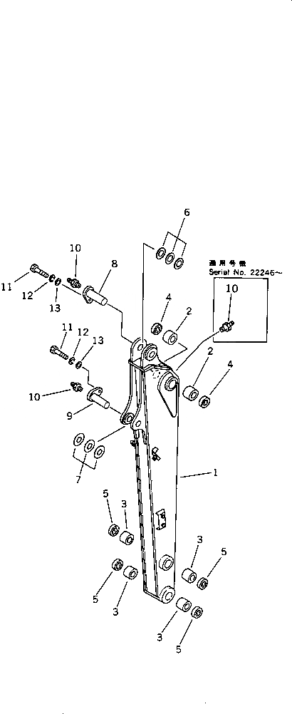 Схема запчастей Komatsu PC30-5 - РУКОЯТЬ (США СПЕЦ-Я.) (С НАВЕСН. ОБОРУД ТРУБЫ) МАРКИРОВКА¤ ИНСТРУМЕНТ И РЕМКОМПЛЕКТЫ